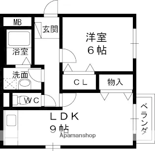 大阪府堺市中区福田【アパート】の間取り