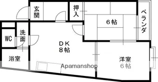 大宝ココグラン山本【401号室】の間取り