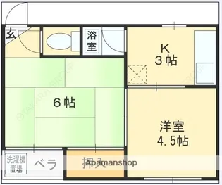 久宝寺コーポラス【A302号室】の間取り