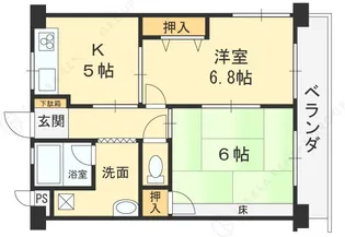 山本マンション【105号室】の間取り