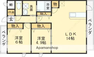 プルミエール・ソレイユ【4階】の間取り
