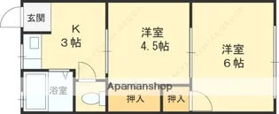 久宝寺コーポ【1階】の間取り