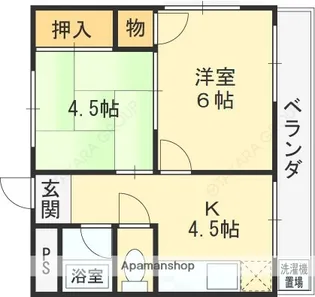 ベルメゾン【105号室】の間取り