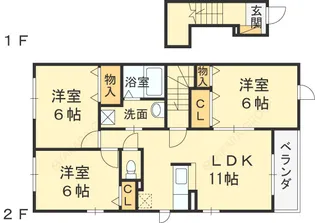 ブリーゼⅡ【2階】の間取り