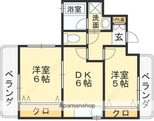 ブロードエトワール【8階】の間取り