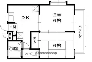 リヴィエール苦楽園【103号室】の間取り