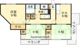 カサクレスト【2階】の間取り