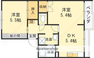 パールハイム【202号室】の間取り