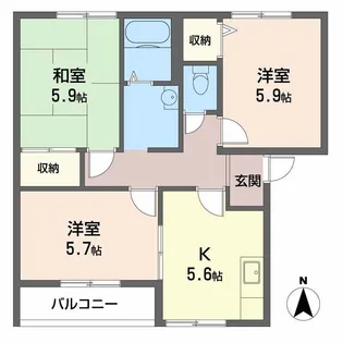 コーポハピネス【2階】の間取り