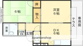 サニーハイツフミ【B202号室】の間取り