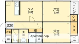 ヴィランディ【202号室】の間取り