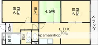 ガーデンフラットカメリア【3階】の間取り