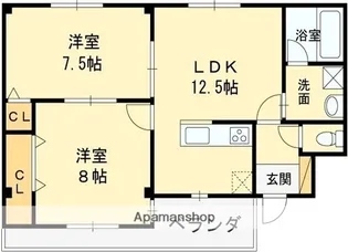 ゴールドハイツ久宝寺【205号室】の間取り