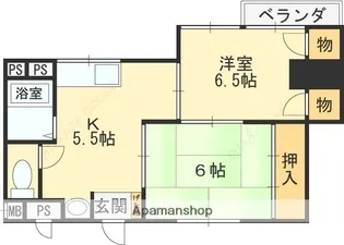 シティ八尾【205号室】の間取り
