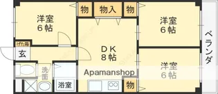 アプトシティ八尾【502号室】の間取り