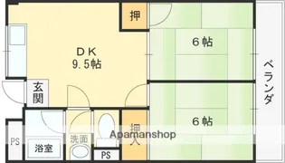グランデール桜ヶ丘【302号室】の間取り