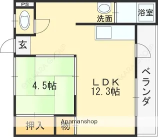 高橋マンション【403号室】の間取り