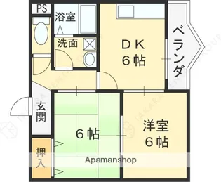 グレース北山本【3階】の間取り