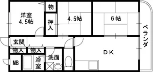 アルカザーレ国分西【401号室】の間取り
