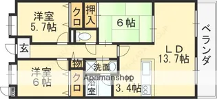 乙菊【3階】の間取り