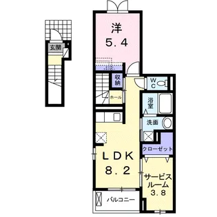 ブレス ベル【205号室】の間取り
