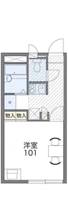 レオパレスクラム【102号室】の間取り