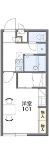レオパレスリブラン【101号室】の間取り