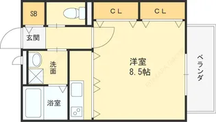 グランドール池島【107号室号室】の間取り