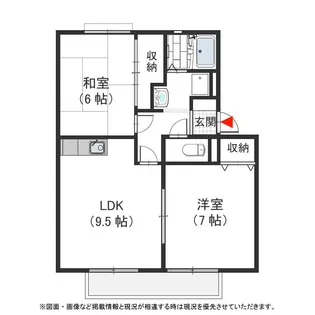 サンビレッジOKUNO A【102号室号室】の間取り