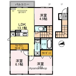 アルカンシェル【2階】の間取り