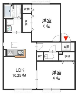エルムンド【202号室号室】の間取り