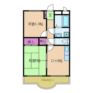 メルベーユ・シャンブル【304号室号室】の間取り