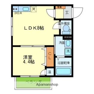 シーカルアアリモト【201号室号室】の間取り