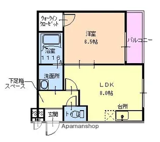 エアリーメゾン CUBE【1階】の間取り