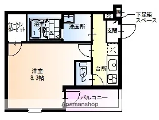 フジパレス喜連瓜破Ⅱ番館【0201号室】の間取り