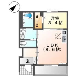 エストファミーユⅡ【1階】の間取り