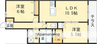 グランメール【103号室】の間取り