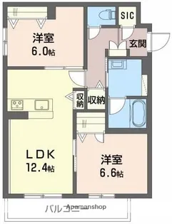 SHAMAISON 栄蔵【3階】の間取り
