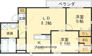 AZUSA【403号室】の間取り