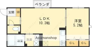 Grace八尾南【101号室】の間取り