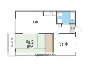 ハイツ雁替【2階】の間取り