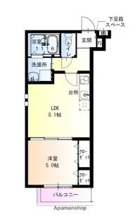 フジパレス明美町【1階】の間取り