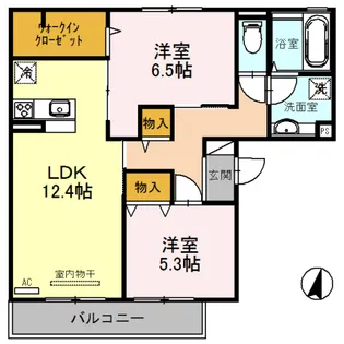 クリエ山本町南【2階】の間取り