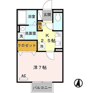 サンクレール志紀【2階】の間取り