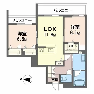シャーメゾン ジー コート ホウゼンジ【2階】の間取り