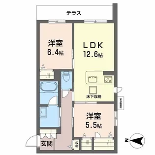 シャーメゾン ジー コート ホウゼンジ【1階】の間取り