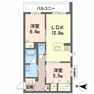シャーメゾン ジー コート ホウゼンジ【2階】の間取り
