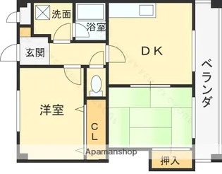 プラザ喜連西【306号室】の間取り