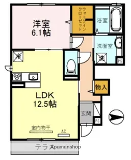 セジュール上之島B棟【1階】の間取り