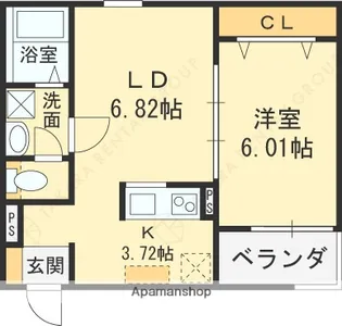 F+style柏原上市【3階】の間取り